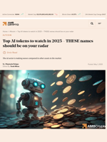 Top AI tokens to watch in 2025 - THESE names should be on your radar - AMBCrypto
