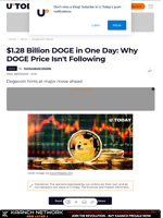 $1.28 Billion DOGE in One Day: Why DOGE Price Isn't Following