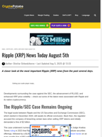 Ripple (XRP) News Today August 5th