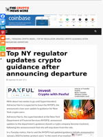 Top NY regulator updates crypto guidance after announcing departure - The Crypto News Wire