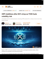 XRP stabilizes after 60% drop as THIS fuels volatility risk - AMBCrypto