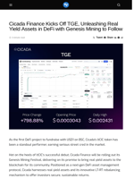 Cicada Finance Kicks Off TGE, Unleashing Real Yield Assets in DeFi with Genesis Mining to Follow - Visionary Financial