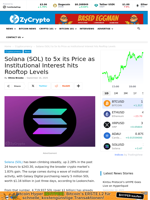 Solana (SOL) to 5x its Price as Institutional Interest hits Rooftop Levels ⋆ ZyCrypto