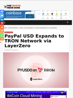 PayPal USD Expands to TRON Network via LayerZero - The Crypto News Wire