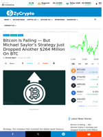 Bitcoin Is Falling — But Michael Saylor’s Strategy Just Dropped Another $264 Million On BTC ⋆ ZyCrypto