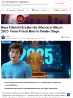 Ross Ulbricht Breaks His Silence at Bitcoin 2025: From Prison Bars to Center Stage