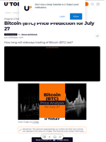 Bitcoin (BTC) Price Prediction for July 27