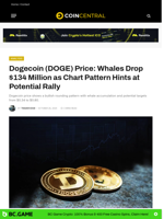 Dogecoin (DOGE) Price: Whales Drop $134 Million as Chart Pattern Hints at Potential Rally - CoinCentral