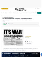 Poll shows weak public support for Trump's Iran strategy