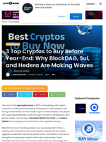3 Top Cryptos to Buy Before Year-End: Why BlockDAG, Sui, and Hedera Are Making Waves | Live Bitcoin News