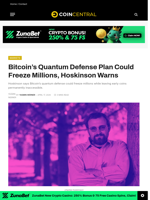Bitcoin’s Quantum Defense Plan Could Freeze Millions, Hoskinson Warns