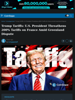 Trump Tariffs: U.S. President Threathens 200% Tariffs on France Amid Greenland Dispute