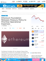 Ethereum Foundation Releases Treasury Policy to Prioritise Operational Expenses ⋆ ZyCrypto
