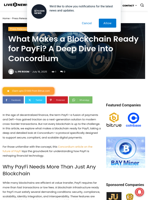 What Makes a Blockchain Ready for PayFi? A Deep Dive into Concordium | Live Bitcoin News