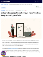 Influere Investigations Review: How You Can Keep Your Crypto Safe
