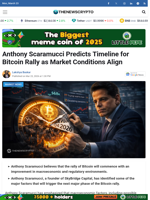 Anthony Scaramucci Predicts Timeline for Bitcoin Rally as Market Conditions Align - TheNewsCrypto