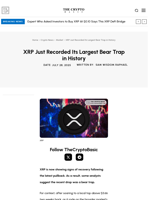 XRP Just Recorded Its Largest Bear Trap in History