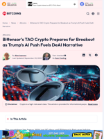 Bittensor TAO Crypto Set to Breakout: Trump’s AI Push Fuels DeAI