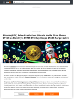 Bitcoin (BTC) Price Prediction: Bitcoin Holds Firm Above $116K as Fidelity’s $97M BTC Buy Keeps $138K Target Alive - Brave New Coin