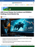 ARK Invest Ramps Up Coinbase and BitMine Holdings Amid Market Dip - TheNewsCrypto
