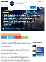 Canton Price Burns & Cardano Upgrades: Grab BlockDAG at $0.00125 Before the $0.05 Launch! | Live Bitcoin News