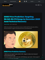 DOGE Price Prediction: Targeting $0.165-$0.175 Range by December 2025 Amid Technical Recovery - Blockchain.News