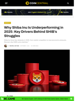 Why Shiba Inu Is Underperforming in 2025: Key Drivers Behind SHIB's Struggles - CoinCentral