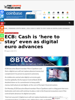 ECB: Cash is ‘here to stay’ even as digital euro advances - The Crypto News Wire