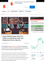 Crypto Market Surges Past $3.5 Trillion as Institutions, DeFi, and Stablecoins Drive a New Era - NullTX