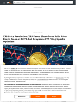 XRP Price Prediction: XRP Faces Short-Term Pain After Death Cross at $2.70, but Grayscale ETF Filing Sparks Optimism - Brave New Coin