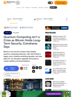 Quantum Computing Isn’t a Crisis as Bitcoin Holds Long-Term Security, Coinshares Says – Featured Bitcoin News