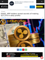 DOGE, XRP holders reveal secrets of making $27,570 in daily profits | Live Bitcoin News
