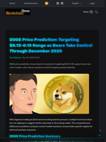DOGE Price Prediction: Targeting $0.13-0.15 Range as Bears Take Control Through December 2025 - Blockchain.News