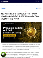 You Missed XRP’s 60,000% Boom – Don’t Miss BlockchainFX’s 4,000% Potential (Best Crypto to Buy Now)