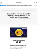 Dogecoin Price Forecast: Here’s What Dogecoin Could Be Worth at $100B, $500B, and $1T Market Cap