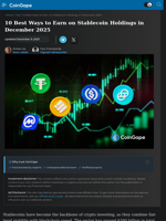 10 Best Ways to Earn on Stablecoin Holdings in December 2025
