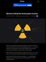Binance listing fee drama goes nuclear