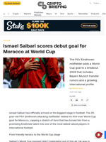 Ismael Saibari scores debut goal for Morocco at World Cup