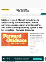 Michael Howell: Market turbulence is approaching but not here yet, media narratives on recession are misleading, and understanding liquidity cycles is key for investors | Forward Guidance