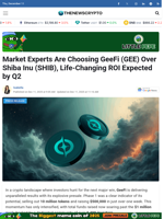 Market Experts Are Choosing GeeFi (GEE) Over Shiba Inu (SHIB), Life-Changing ROI Expected by Q2