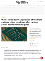Wafer turns down acquisition offers from multiple cloud providers after raising $40M at 50x valuation jump