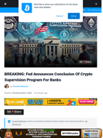 BREAKING: Fed Announces Conclusion Of Crypto Supervision Program For Banks | Bitcoinist.com