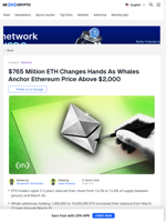Can Ethereum Whales $765 Million Buy Counter 5-Year ETH Selloff