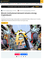 Institutions Add $53 Billion In Bitcoin As Retail Stays Fearful