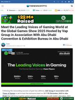 Meet the Leading Voices of Gaming World at the Global Games Show 2025 Hosted by Vap Group in Association With Abu Dhabi Convention & Exhibition Bureau in Abu Dhabi