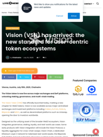 Vision (VSN) has arrived: the new standard for user-centric token ecosystems | Live Bitcoin News