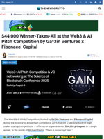 $44,000 Winner-Takes-All at the Web3 & AI Pitch Competition by Ga^3in Ventures x Fibonacci Capital
