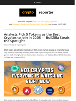 5 New Cryptos to Buy Now: BullZilla Leads