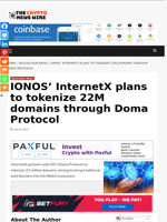 IONOS’ InternetX plans to tokenize 22M domains through Doma Protocol - The Crypto News Wire