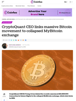 CryptoQuant CEO links massive Bitcoin movement to collapsed MyBitcoin exchange - Coinfea